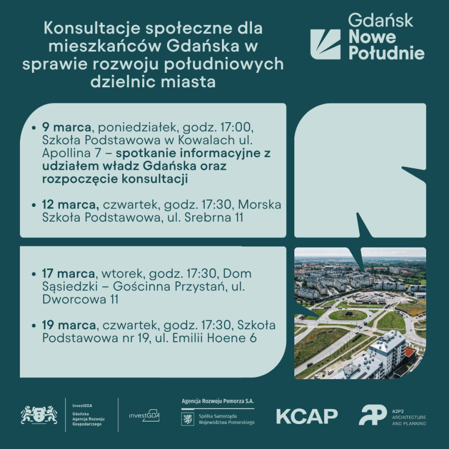 Jaka przyszłość dla południowego Gdańska? Ruszają konsultacje społeczne.